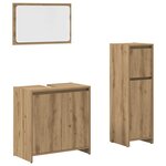 vidaXL Ensemble de meubles salle de bain 3 Pièces bois d'ingénierie