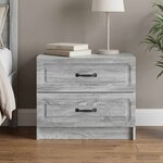 vidaXL Cabinet de chevet Sonoma gris 62 x 34 5 x 44 5 cm