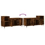 vidaXL Meuble TV Chêne fumé 100x35x55 cm Bois d'ingénierie