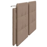 vidaXL Coussin de tête de lit Zadar cappuccino 200 cm similicuir