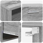 vidaXL Meuble TV Sonoma gris 150 x 39 x 30 cm Bois d'ingénierie