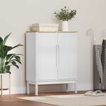 vidaXL Buffet FLORO Blanc 70 x 30 x 70 5 cm Bois de Pin Massif