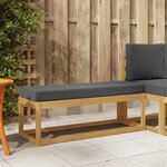 vidaXL Banc de Jardin Bois d'Acacia Massif Blanc