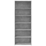 vidaXL Buffet haut gris béton 70x41x185 cm bois d'ingénierie