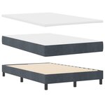 vidaXL Lit à Ressorts avec Matelas & LED Gris Foncé 120x200 cm Velours