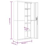 vidaXL Classeur anthracite 90x40x200 cm Acier