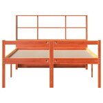 vidaXL Lit bibliothèque sans matelas cire marron 150x200cm bois massif