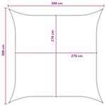 vidaXL Voile d'ombre Bleu et Blanc 3 x 3 m HDPE