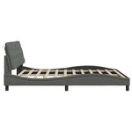 vidaXL Cadre de lit avec LED sans matelas gris foncé 180x200 cm tissu