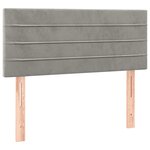 vidaXL Sommier à lattes de lit et matelas et LED Gris clair 90x190 cm