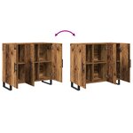 Buffet vidaXL avec 3 portes en vieux bois 90x34x80 cm en bois d'ingénierie