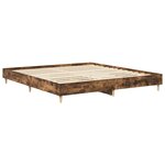 vidaXL Cadre de lit sans matelas chêne fumé 180x200 cm