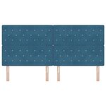 vidaXL Tête de Lit en Velours Argyle Bleu foncé 200 cm Velours
