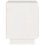vidaXL Table de chevet Blanc 40x30x40 cm Bois de pin solide