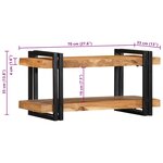vidaXL Étagère murale 70x33x35 cm bois massif d'acacia