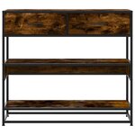 vidaXL Table console chêne fumé 90x35x80 cm bois d'ingénierie