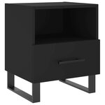 vidaXL Tables de chevet 2 Pièces noir 40x35x47 5 cm bois d’ingénierie