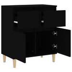 vidaXL Buffet Noir 60x35x70 cm Bois d'ingénierie