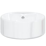 vidaXL Lavabo blanc 40x14 5 cm céramique rond