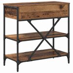 vidaXL Table console bois ancien 75x34.5x75 cm Bois reconstitué