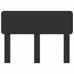 vidaXL Tête de lit Chêne noir 135 cm Bois d'ingénierie