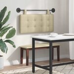 vidaXL Tête de lit suspendue Avec lumière LED Crème Simili cuir
