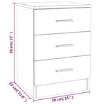 vidaXL Table de chevet Sonoma gris 38x35x56 cm Bois d'ingénierie