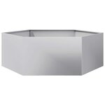 vidaXL Jardinière hexagone 138x120x45 cm acier galvanisé