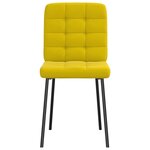 vidaXL Chaises à manger lot de 6 jaune velours