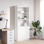 vidaXL Buffet haut blanc 70x35x180 cm bois d'ingénierie
