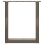 vidaXL Pieds de table basse en U 2 pièces Acier naturel 28 x (42-43) cm Acier