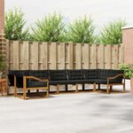 vidaXL Ensemble de canapés d'extérieur 7 pc Naturel et Noir