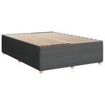 vidaXL Sommier à lattes de lit avec matelas Gris foncé 140x190cm Tissu