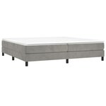 vidaXL Cadre de lit gris clair 200x200 cm velours