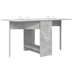 vidaXL Table à dîner 138 x 70 x 73 5 cm Bois d'ingénierie Gris béton