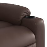 vidaXL Fauteuil de massage inclinable électrique marron similicuir