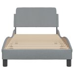 vidaXL Cadre de lit sans matelas gris clair 90x200 cm tissu