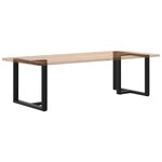 vidaXL Pieds de table à manger en T  2 pièces  noir  100 x 35 x (72-73) cm  acier