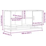 vidaXL Banc à chaussures chêne sonoma bois d'ingénierie et métal