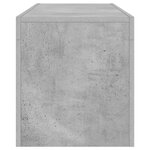 vidaXL Meuble TV avec lumières LED gris béton 120x35x40 cm