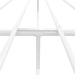 vidaXL Cadre de lit métal avec tête de lit/pied de lit blanc 140x200cm