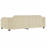 vidaXL Lit de repos sans matelas crème 90x200 cm tissu