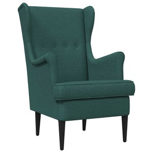 vidaXL Fauteuil Vert foncé Tissu