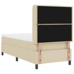 vidaXL Lit à ressorts avec matelas Crème 200 x 100 cm tissu