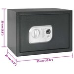 vidaXL Coffre électronique numérique avec verrouillage par empreinte digitale 25x35x25 cm en acier