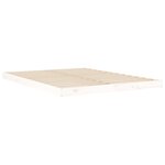 vidaXL Cadre de lit sans matelas blanc 140x190 cm bois de pin massif