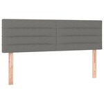 vidaXL Sommier à lattes de lit et matelas et LED Gris foncé 140x200 cm