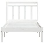 vidaXL Cadre de lit Blanc Bois de pin massif 90x200 cm