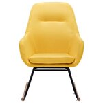 vidaXL Chaise à bascule Jaune moutarde Tissu