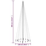 vidaXL Sapin de Noël avec piquet 1134 LED Bleues 800 cm